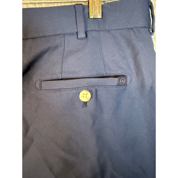 Peter Millar Mens Navy Salem Performance Polyester Shorts Golf Stretch - Size 36 - Picture 4 of 10